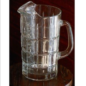 Anchor Hocking 2 Quart Tartan Pattern Glass Pitcher